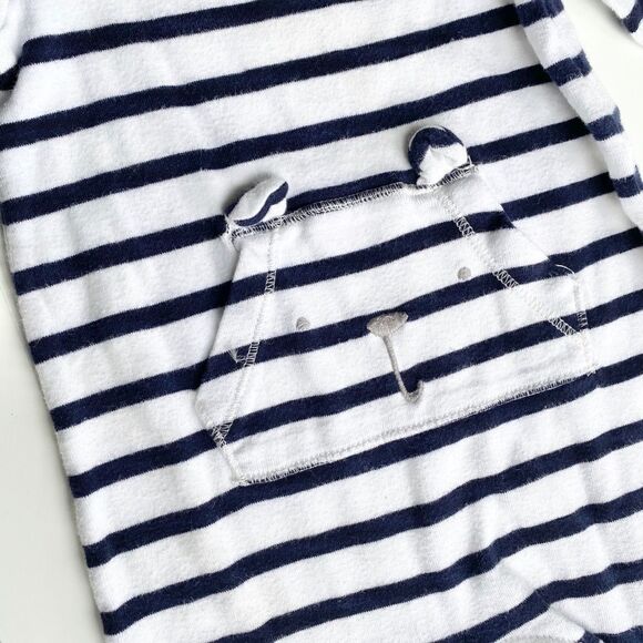 Navy stripe teddy bear onesie by babygap - Picture 3 of 8